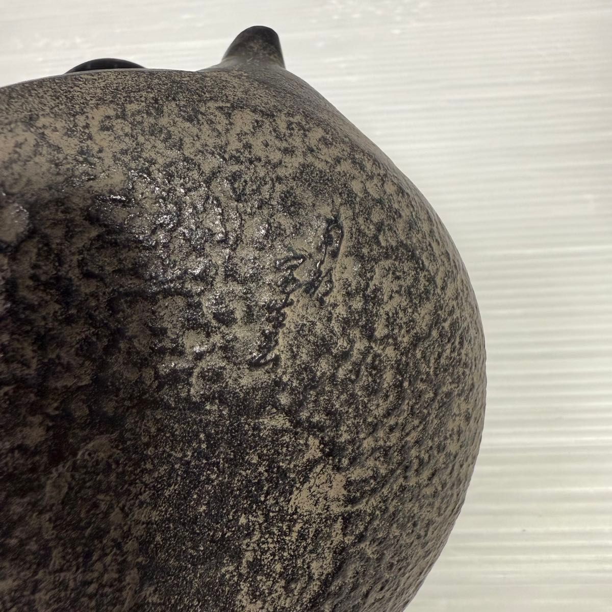 南部鉄器 急須　京焼・清水焼の蓋　西川貞三郎商店　伝統工芸品　希少　コラボ商品　【南部鉄器/箱付き・未使用】_画像8