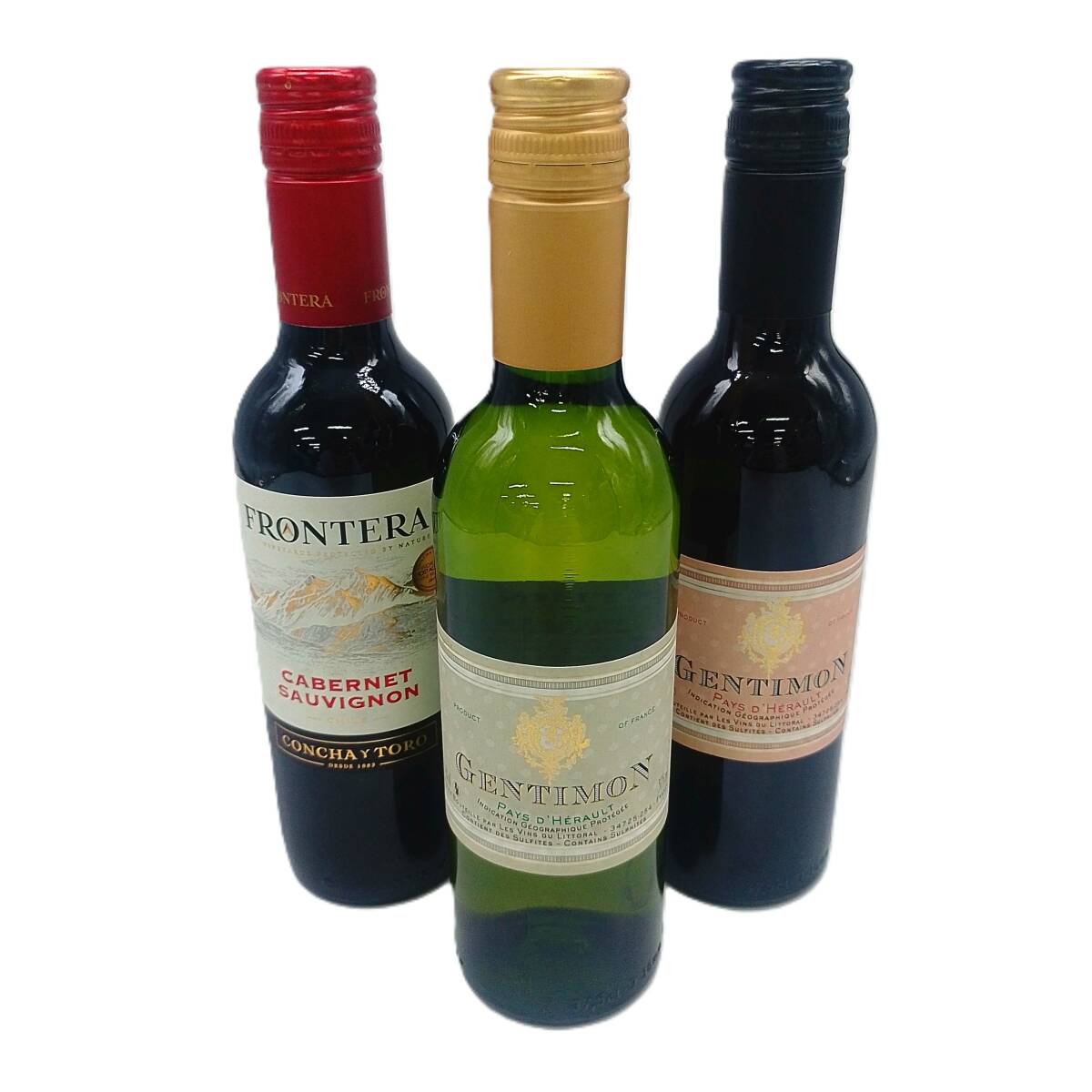 未開封　ワイン３本セット　ジェンティモン ブラン　ジェンティモン ルージュ　フロンテラ カベルネソーヴィニヨン