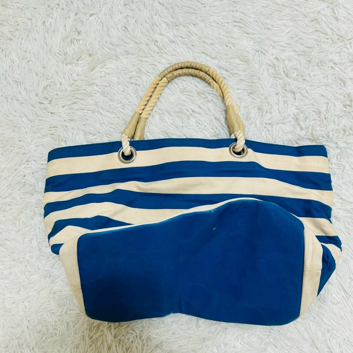 the bagmati ボーダー　バッグ　トートバッグ　プリント ロゴ　カジュアル_画像3