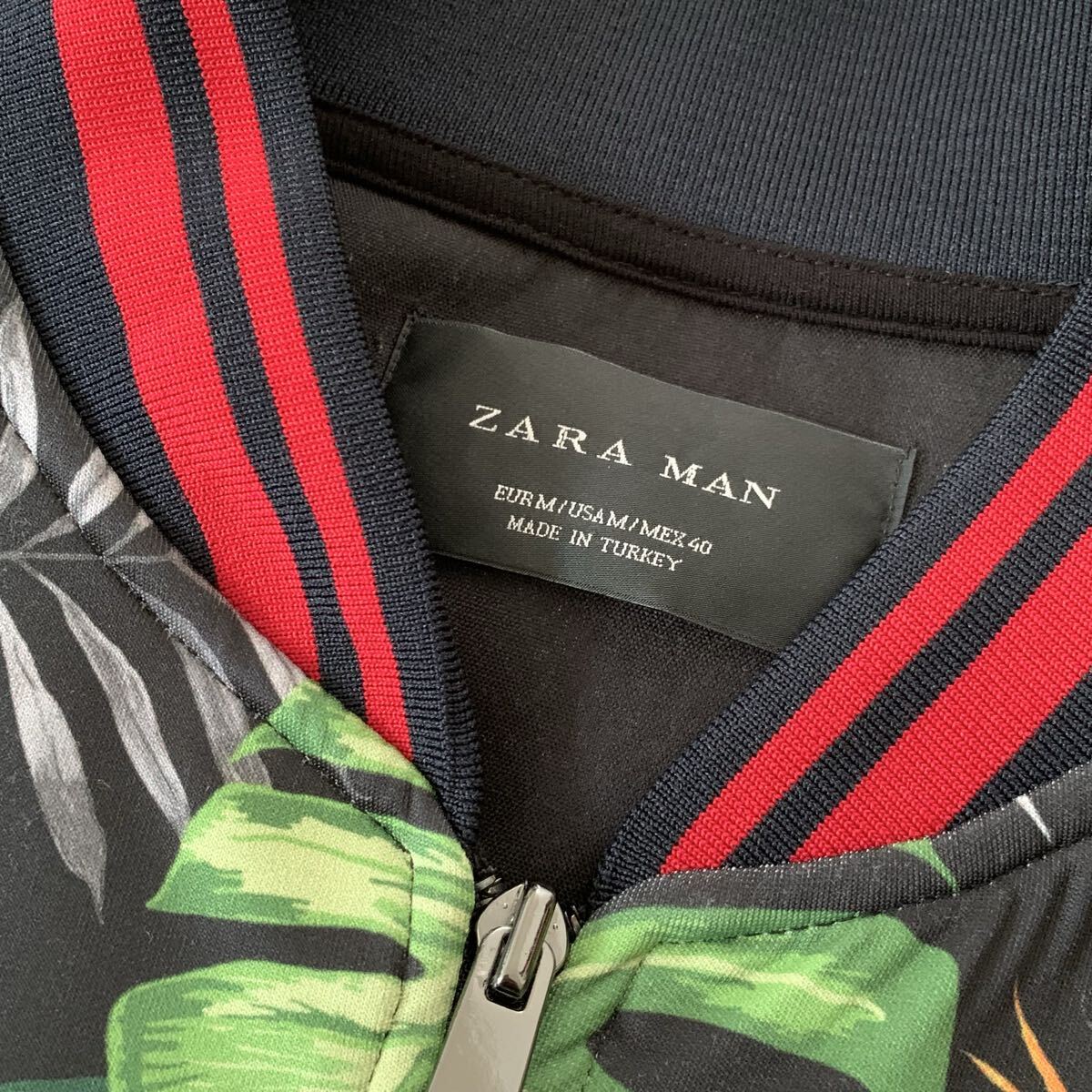 送料込!最終値下げ▲美品▲ZARA MAN ザラマン▲ボタニカル柄ジップブルゾンM▲_画像5