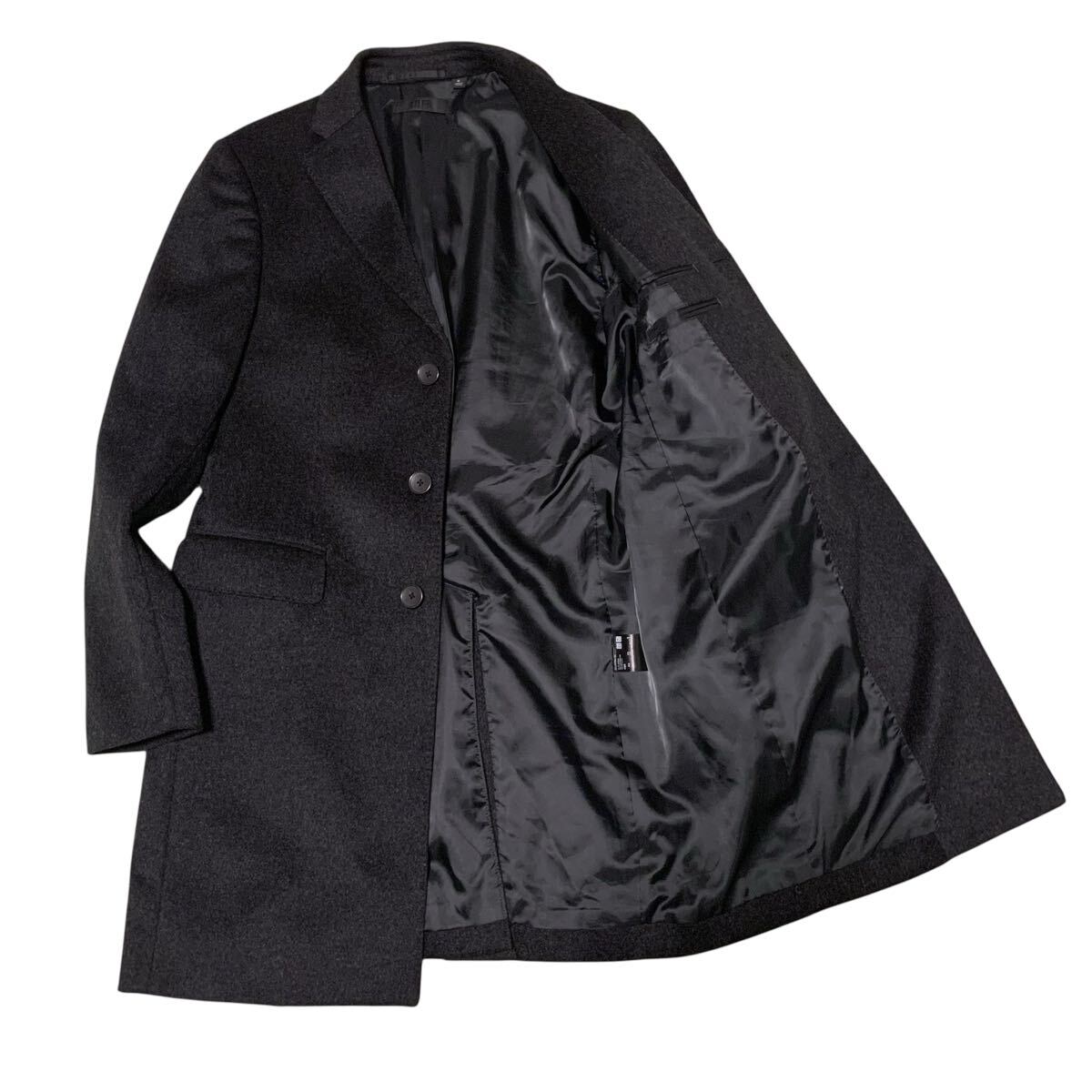 送料込！最終値下げ■美品■UNIQLO ユニクロ■カシミヤ混ウールチェスターコートM■_画像1