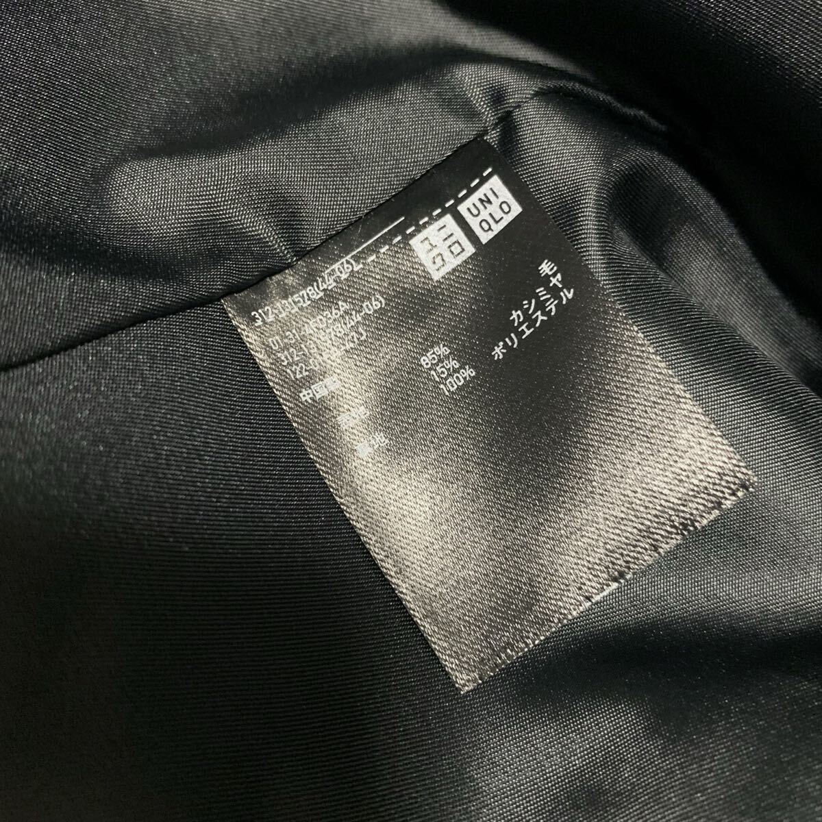 送料込！最終値下げ■美品■UNIQLO ユニクロ■カシミヤ混ウールチェスターコートM■_画像7