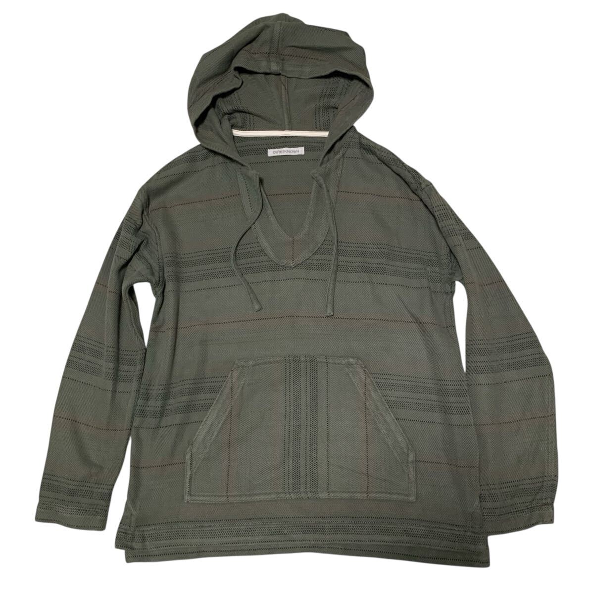 送料込！最終値下げ■定3.3万■OUTERKNOWN アウターノウン■Blanket Baja Pullover メキシカンパーカーL■_画像1
