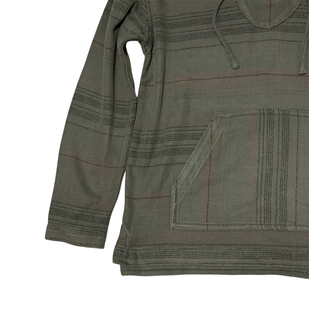送料込！最終値下げ■定3.3万■OUTERKNOWN アウターノウン■Blanket Baja Pullover メキシカンパーカーL■_画像4