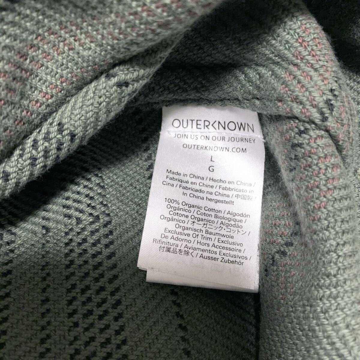 送料込！最終値下げ■定3.3万■OUTERKNOWN アウターノウン■Blanket Baja Pullover メキシカンパーカーL■_画像6