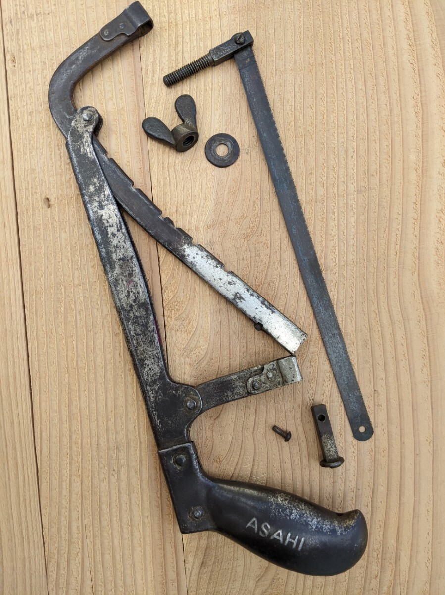 レトロ金鋸 ASAHI Metal Hack Saw 工具_画像10