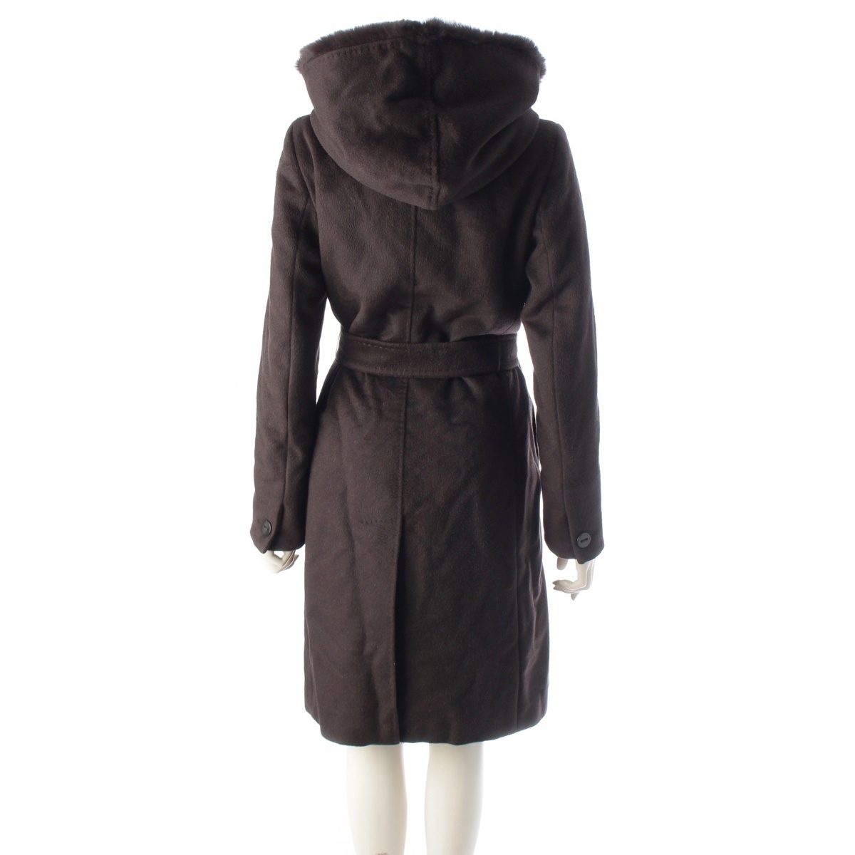 マックスマーラ アルパカ、ウール アルパカ ヴァージンウール アウター ブラウン USA 4【中古】_画像4