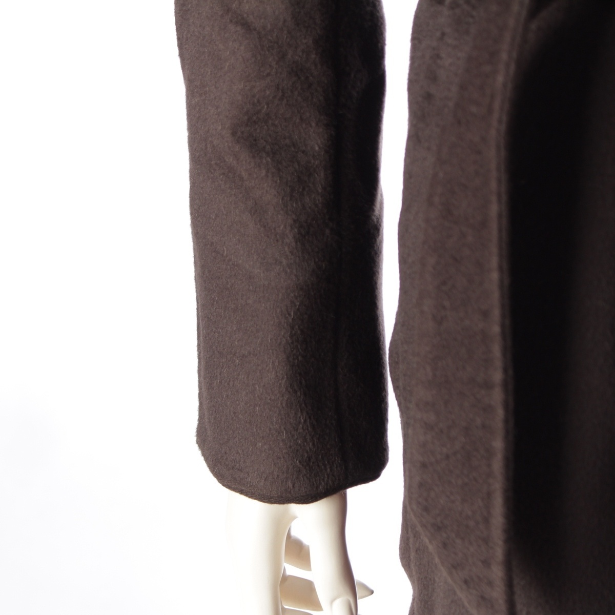 マックスマーラ アルパカ、ウール アルパカ ヴァージンウール アウター ブラウン USA 4【中古】_画像6