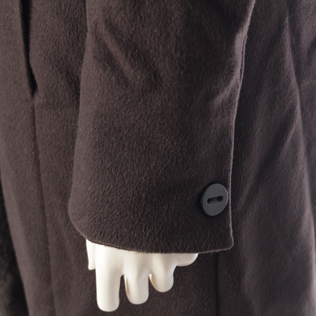 マックスマーラ アルパカ、ウール アルパカ ヴァージンウール アウター ブラウン USA 4【中古】_画像7