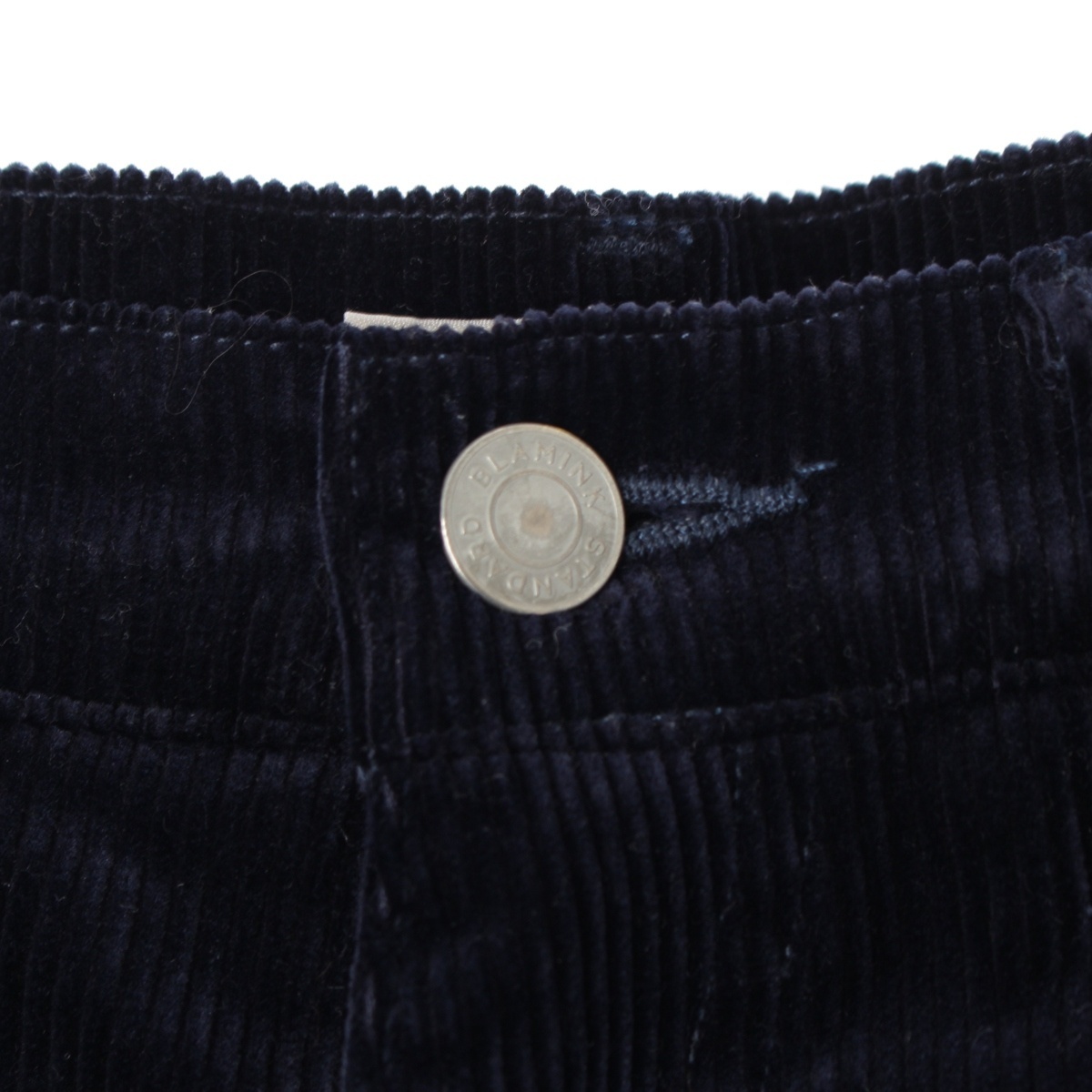 ブラミンク 24AW コットン コーデュロイ パッチポケット ストレート パンツ 7914-299-0382 ネイビー 2【中古】_画像4