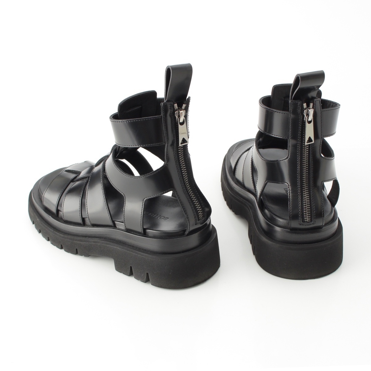  Bottega Veneta LUG ковер кожа ремешок сандалии 764581 черный 36[ б/у ]