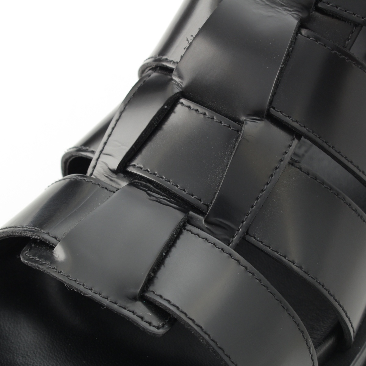  Bottega Veneta LUG ковер кожа ремешок сандалии 764581 черный 36[ б/у ]