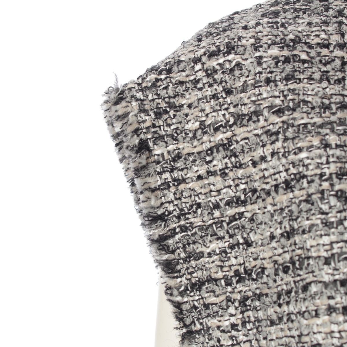 ドゥロワー 23年 PRE1 ツイード ノースリーブ ジャケット 6522-299-0802 ブラック 36【中古】_画像6