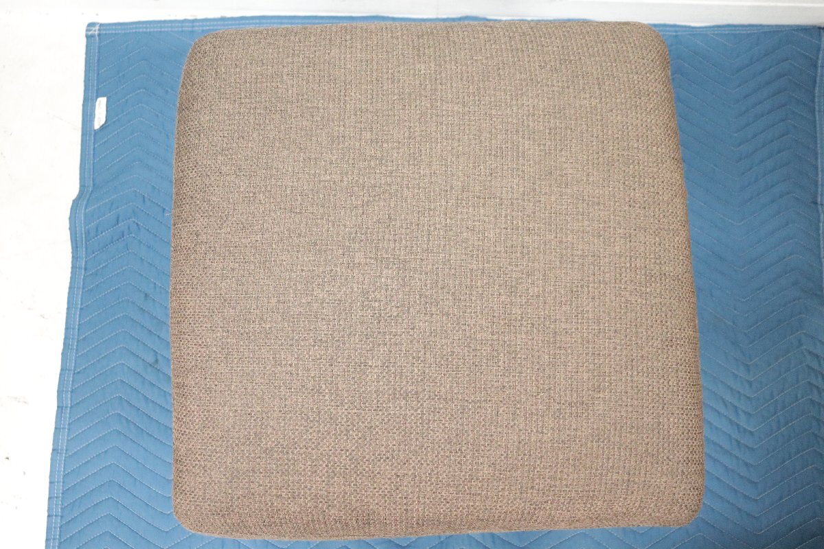 ■美品■ NOCE ノーチェ オットマン ソファ HY0861 スツール 椅子 腰掛け ファブリック 北歐スタイル コンパクト ダークブラウン A