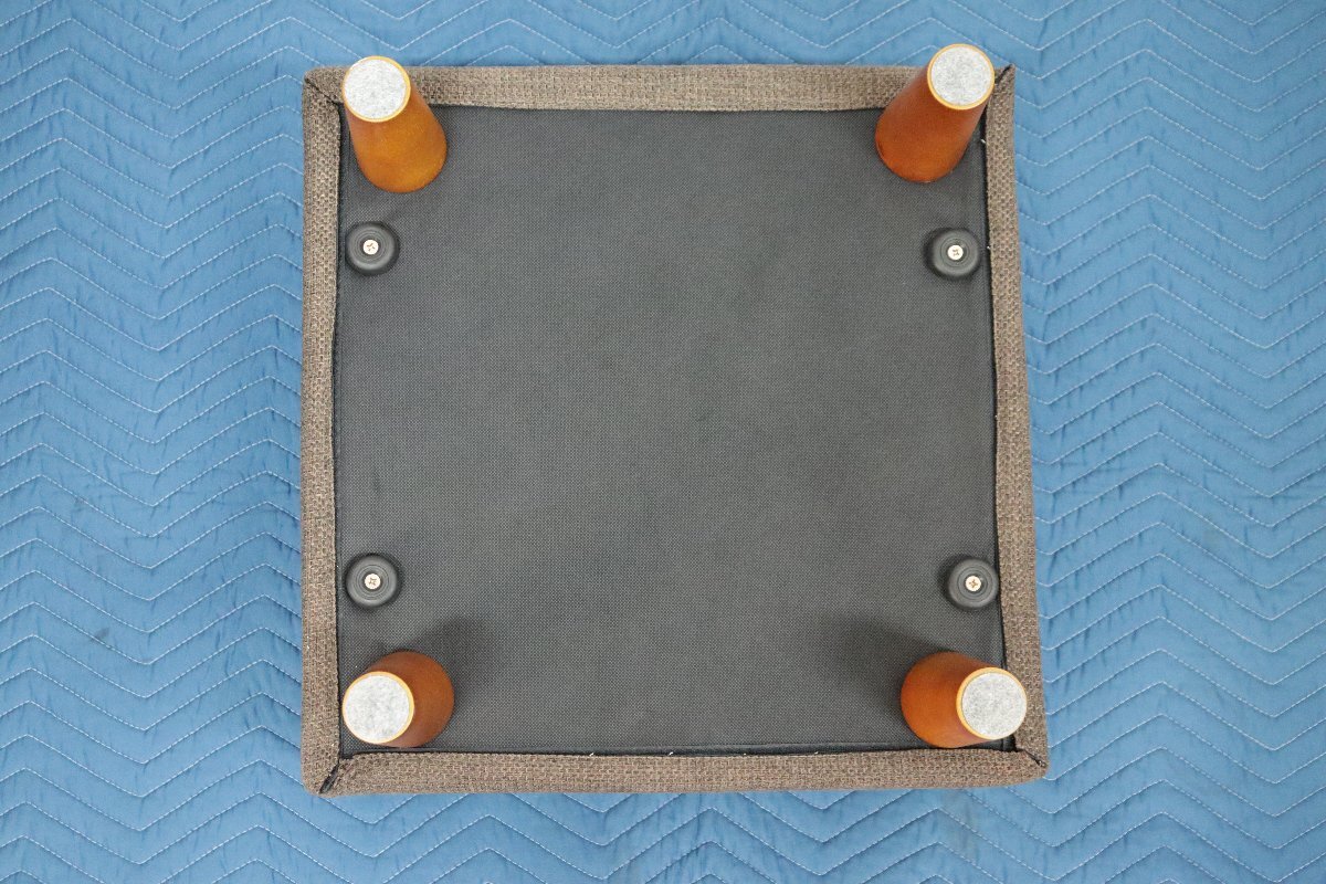 ■美品■ NOCE ノーチェ オットマン ソファ HY0861 スツール 椅子 腰掛け ファブリック 北歐スタイル コンパクト ダークブラウン A