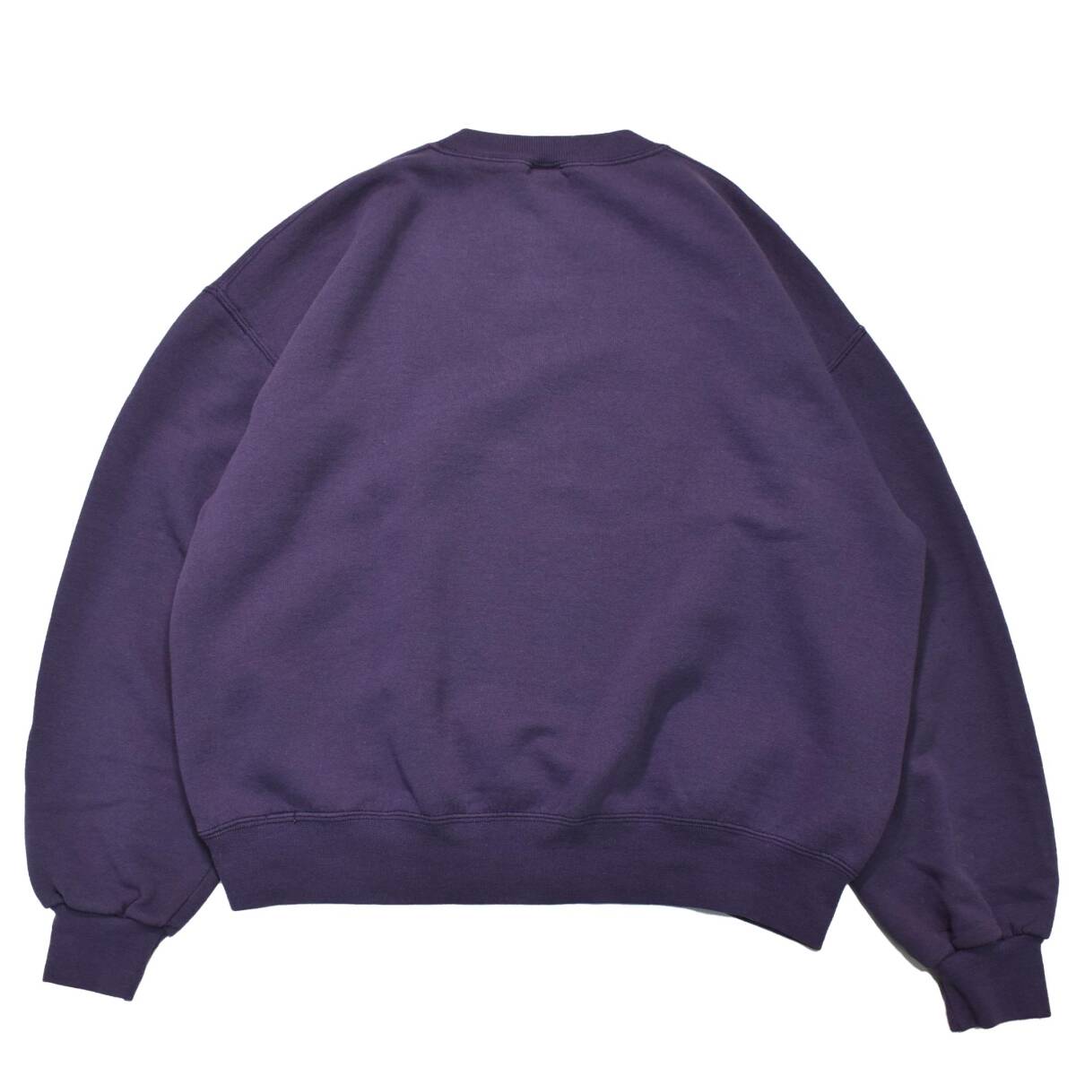 [L] 90s Russell 無地 スウェット パープル USA製 紫 ラッセル トレーナー 前V ビンテージ vintage 80s_画像2