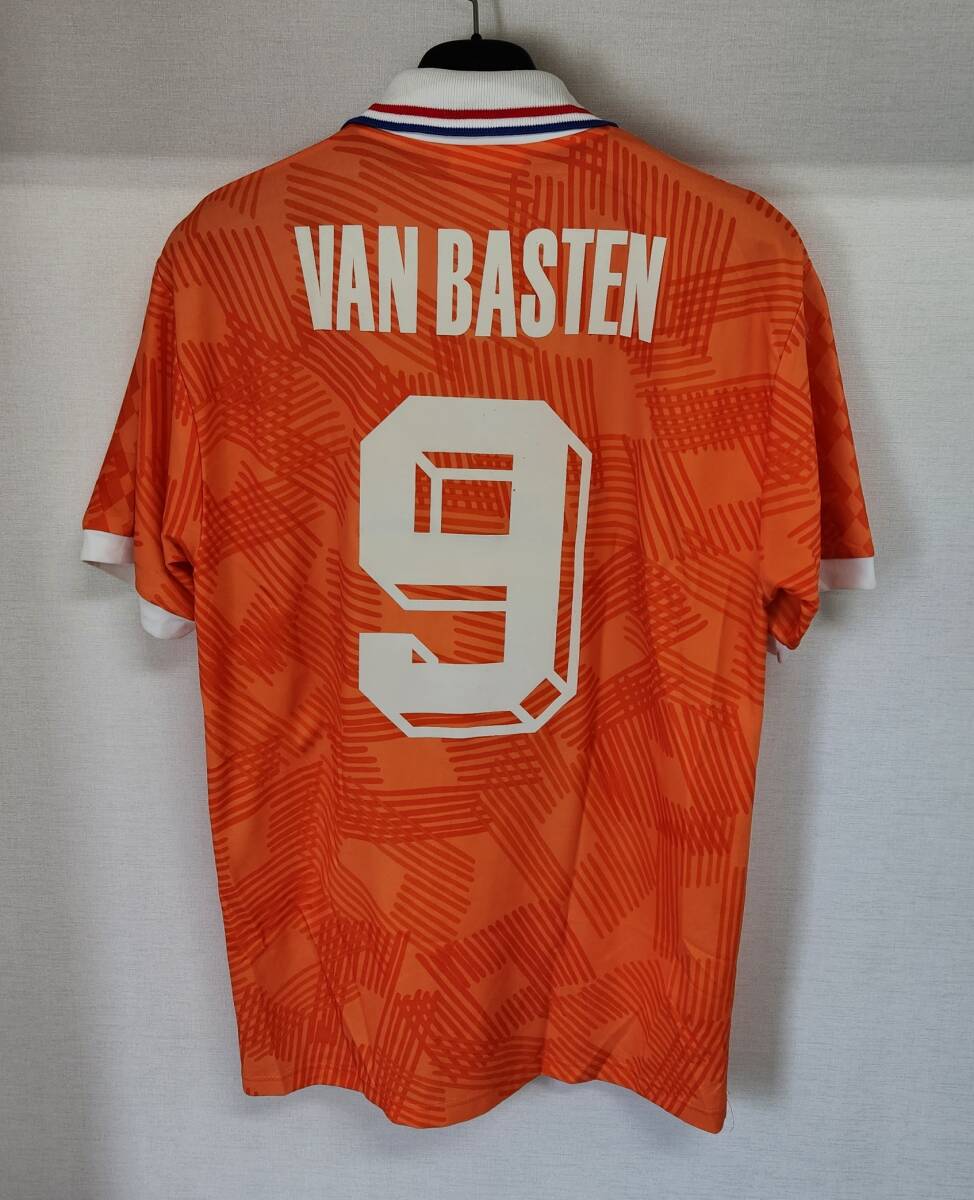 EURO 1992 オランダ Holland(H)＃9 VAN BASTEN マルコ・ファン・バステン 半袖 lotto正規 M_画像2