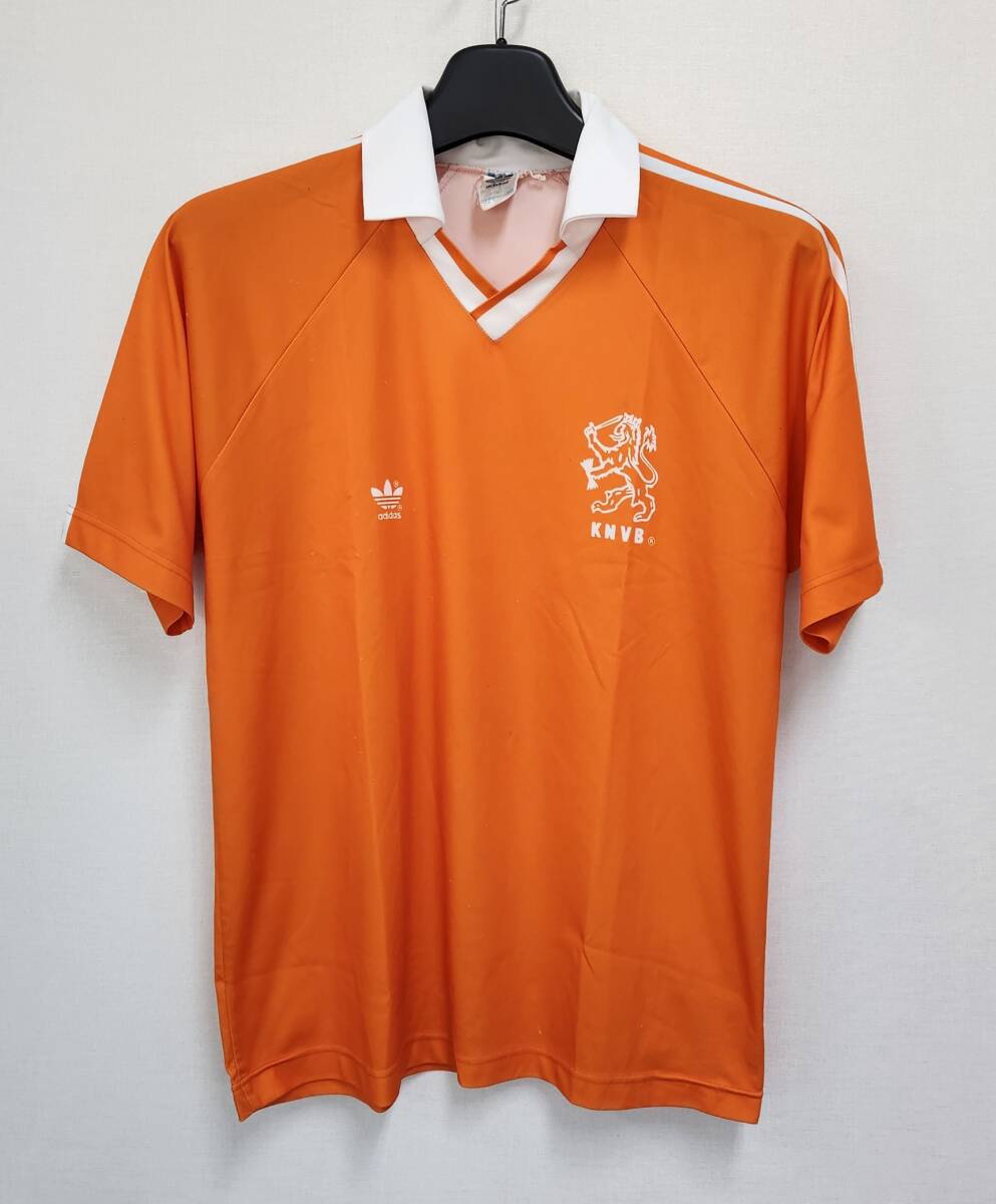 85-86 86-87 オランダ(H) 半袖 adidas正規 1986 WorldCup 86W杯予選仕様 M_画像1