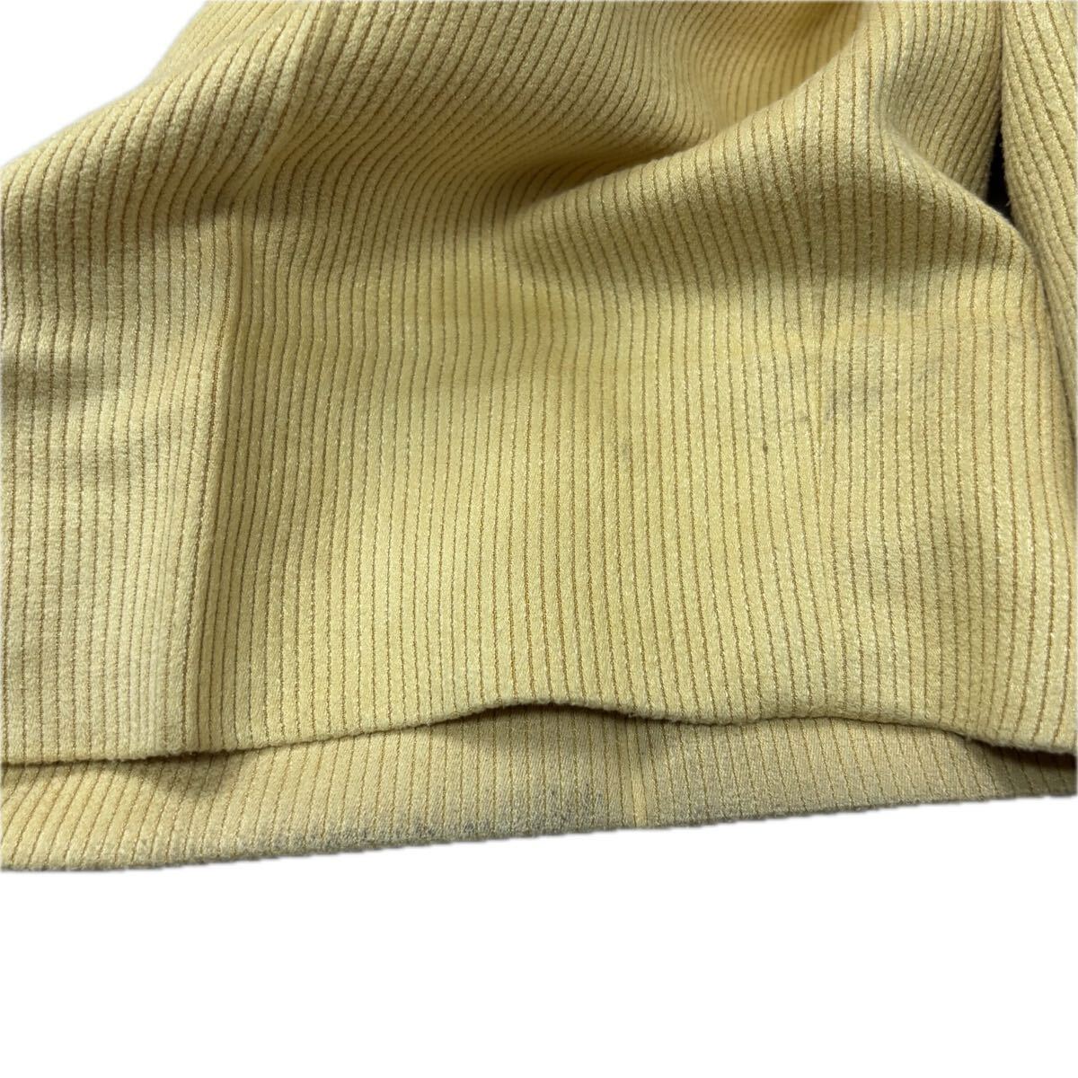 HONMA ホンマゴルフ　コーデュロイ　イエロー　82 スラックス ボトムス パンツ ポリエステル　日本製　ゴルフウェア_画像10