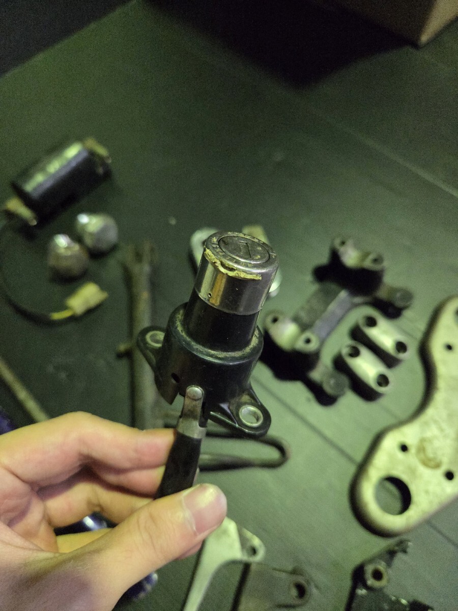 ホーク パーツセット 部品 CB250T CB400T CB250N CB400N バブ レバー トップブリッジ スタンド キー フォークキャップ アジャスター_画像7