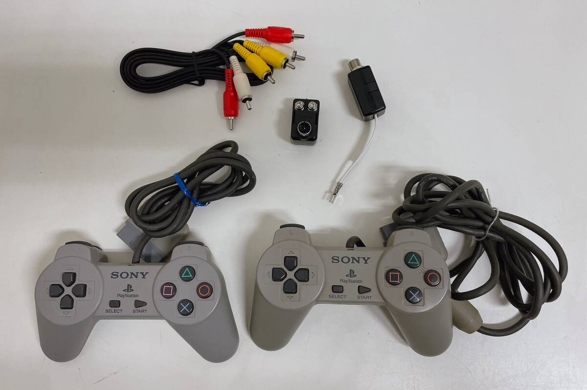 【SONY ソニー PS1 プレステ 本體 コントローラー ソフト セット】SCPH-7000/ときめきメモリアル2/信長の野望/A79-308