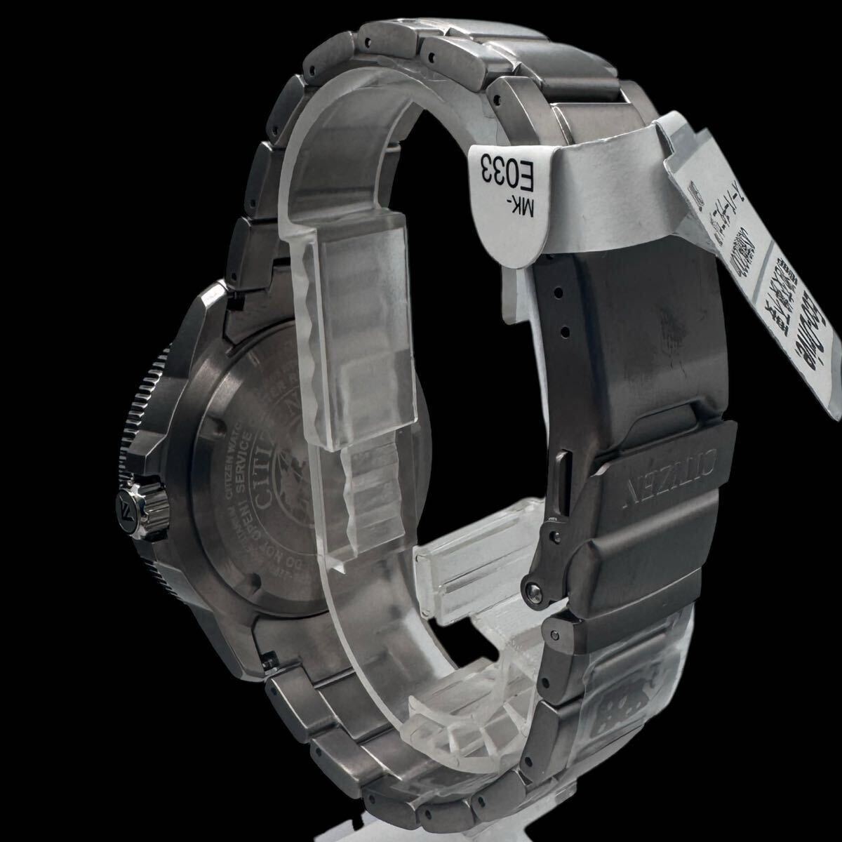 未使用品 稼働 CITIZEN シチズン エコドライブ プロマスター GMT ダイバー B877-R011791 ソーラー チタン メンズ腕時計 箱付き【c2507】_画像6