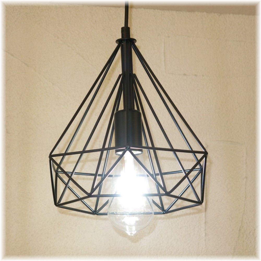 【送料無料！】★超激安即決！★新品 粋なデザイン ブラックアイアン LED付き ペンダント照明