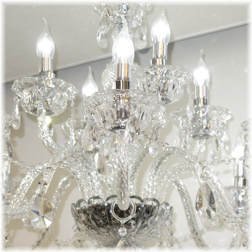 【送料無料！】★超激安即決！★超豪華?新品 キャンドル12燈クリスタルシャンデリア