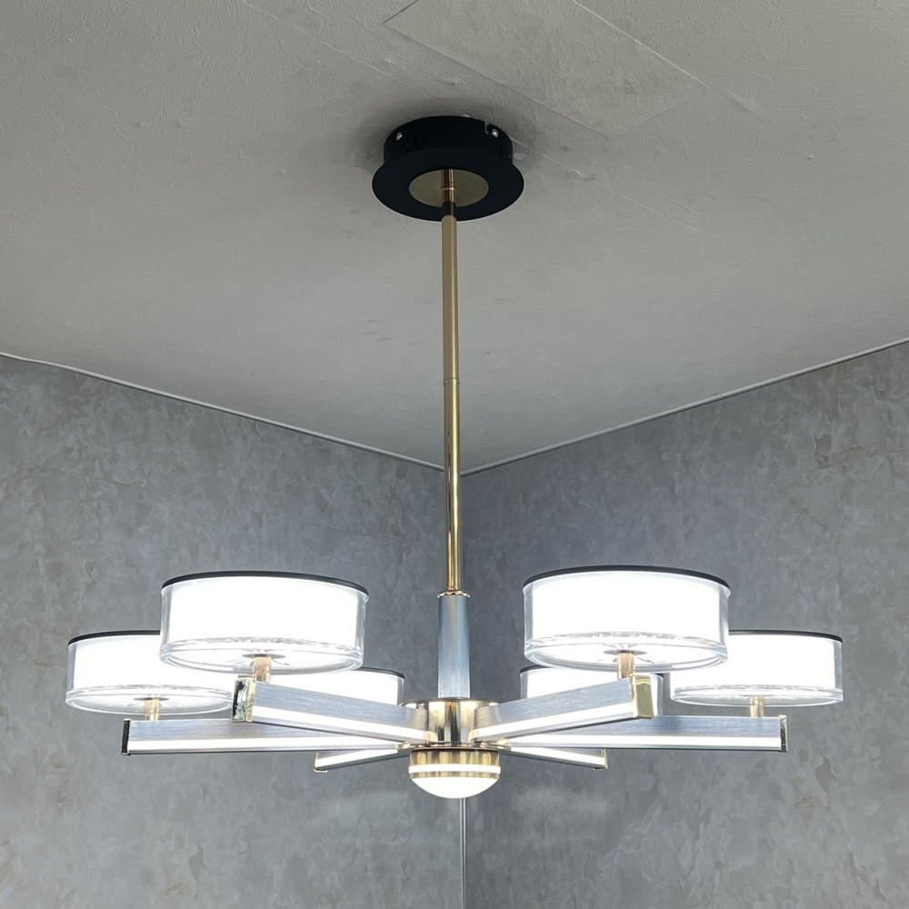 【LED付き】 新品 リビングライト 調(diào)光＆調(diào)色 直徑ワイド68cm リモコン付 高さ調(diào)整可 LED モダン シンプル 送料無(wú)料 led 安い 北歐 6～8畳