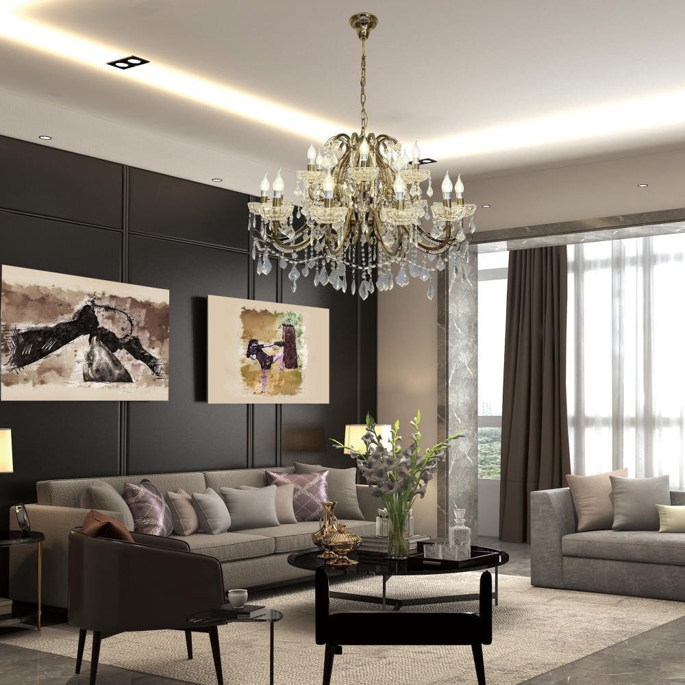 【LED付き！】豪華！スワロフスキー 風 led 21燈 クリスタル シャンデリア シャンデリア照明 アンティーク ビーズ led 安い 北歐 レトロ