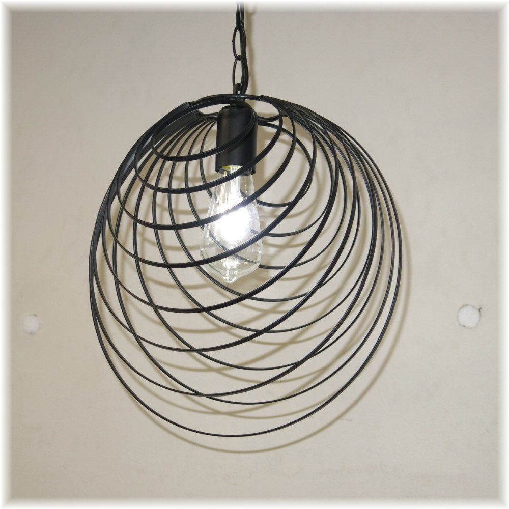 【送料無(wú)料！】★超激安即決！★新品?粋なデザイン ブラックアイアン LED付き ペンダント照明