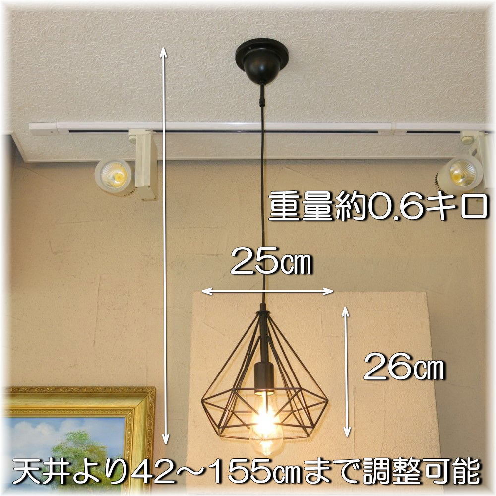 【送料無料！】★超激安即決！★新品?粋なデザイン ブラックアイアン LEDペンダント照明