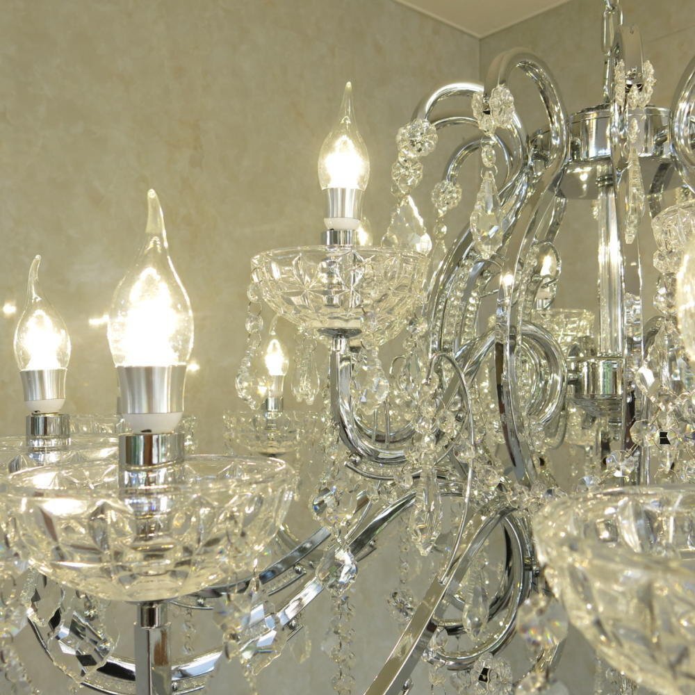 【LED付き！】豪華！スワロフスキー 風(fēng) led 18燈 クリスタル シャンデリア シャンデリア照明 アンティーク ビーズ led 安い 北歐 レトロ