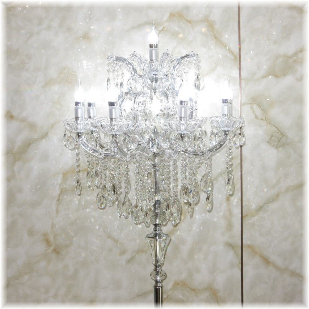 【LED付き！】 超豪華 led 粋な クリスタル フロアスタンド フロアライト スタンド照明 アンティーク 床置き モダン リビング 安い 北歐