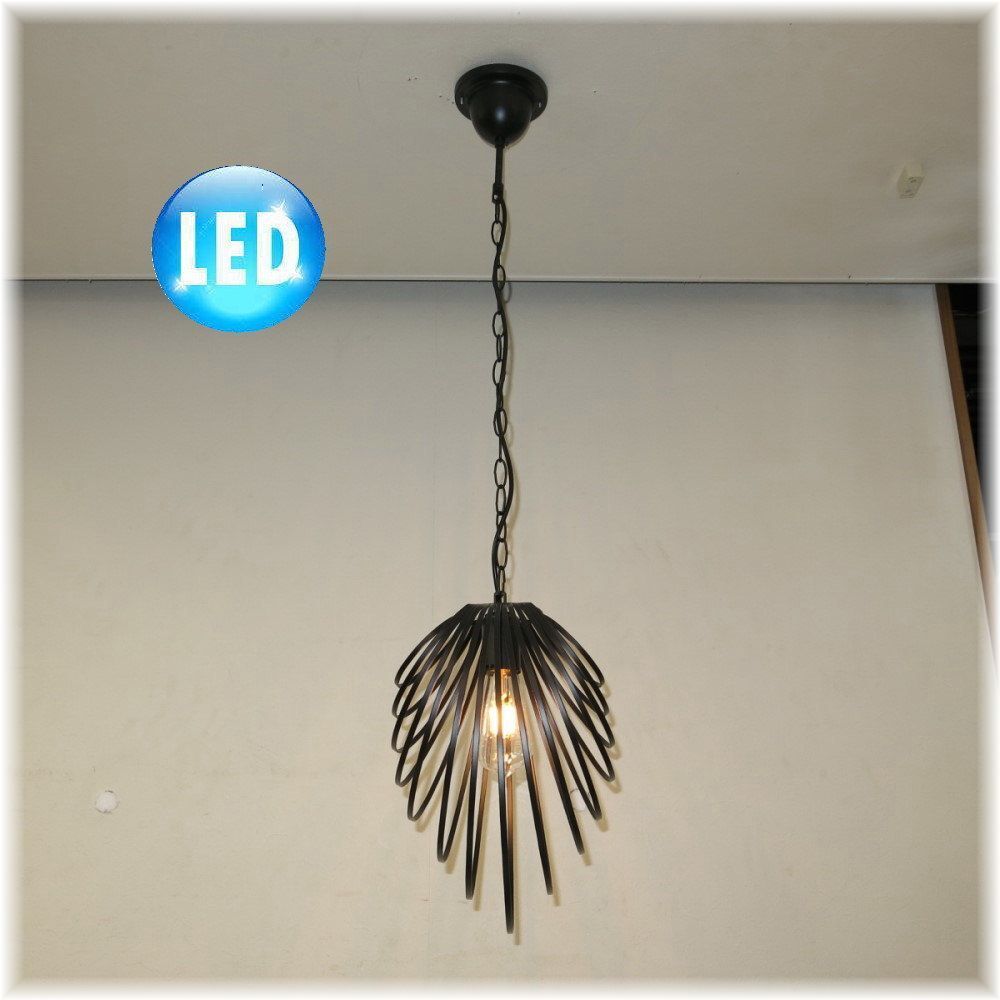 【送料無料！】★超激安即決！★新品?粋なデザイン ブラックアイアン LED付き ペンダント照明