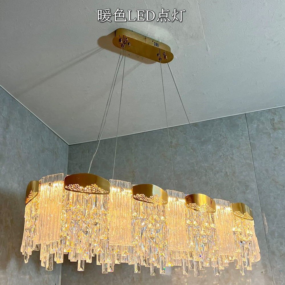 【LED付き】 新品 綺麗なデザイン LED內(nèi)蔵 リモコン付 LED クリスタルシャンデリア ワイド88cm 高さ調(diào)整可 送料無料 led 安い 北歐