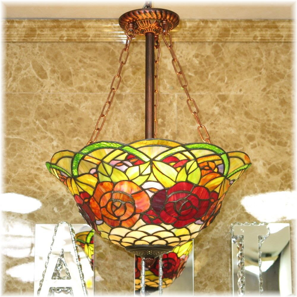 【LED付き！】新品 豪華！ ガラス工蕓品 ステンドグラス ペンダントライト led シャンデリア シーリング 安い 北歐 アンティーク 照明器具