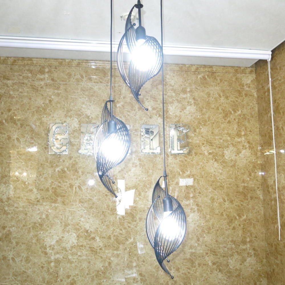 【LED付き！】 新品 引掛シーリング対応 吹き抜け LED 3連 ペンダントライト ブラックアイアン タイプ 調(diào)光対応 50～140高さ調(diào)整可 安い