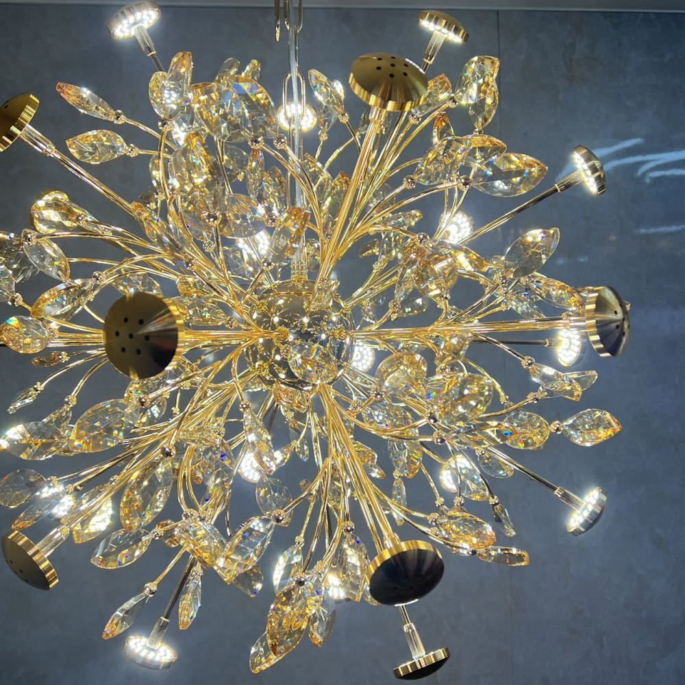 【LED付き！】引掛けシーリング対応 LED 24燈 クリスタル スワロフスキー風(fēng) シャンデリア 調(diào)色 直徑60cm 高さ調(diào)整可 PSE認(rèn)定 送料無(wú)料 led