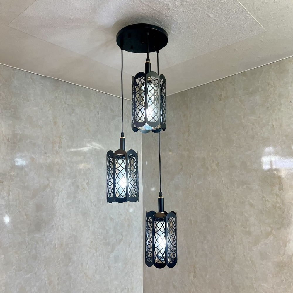 【LED付き！】引掛けシーリング対応 ペンダントライト led 照明 照明器具 天井直付 シンプル 安い おしゃれ ブラック ガラス 吹き抜け 階段