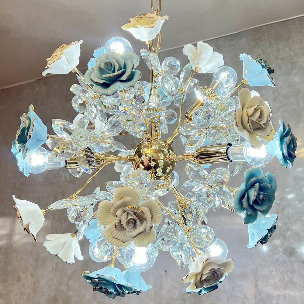 【LED付き！】 新品 引掛シーリング対応 可愛(ài)いデザイン LED 9燈 シャンデリア 調(diào)光対応 高さ調(diào)整可 ペンダントライト 送料無(wú)料 安い 北歐