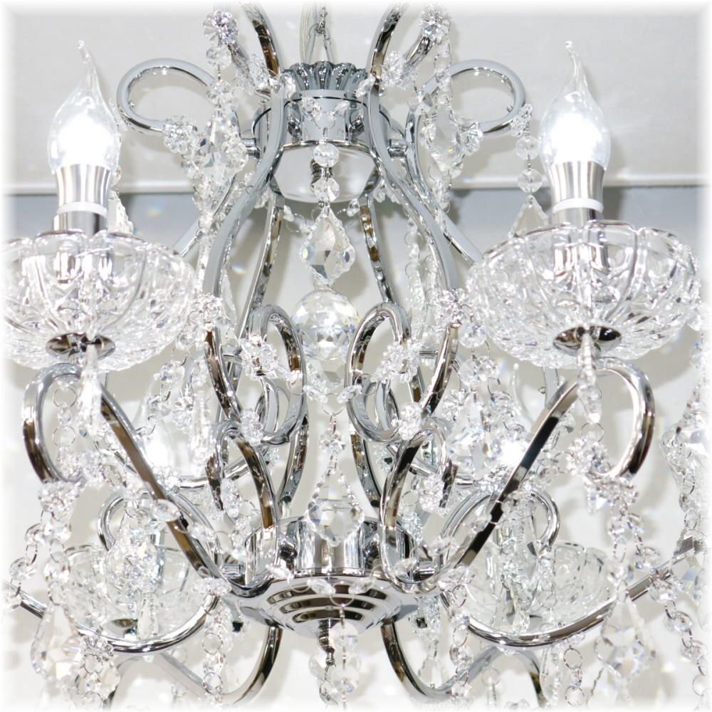 【LED付き！】豪華！スワロフスキー 風(fēng) led 6燈 クリスタル シャンデリア シャンデリア照明 アンティーク ビーズ led 安い 北歐 レトロ