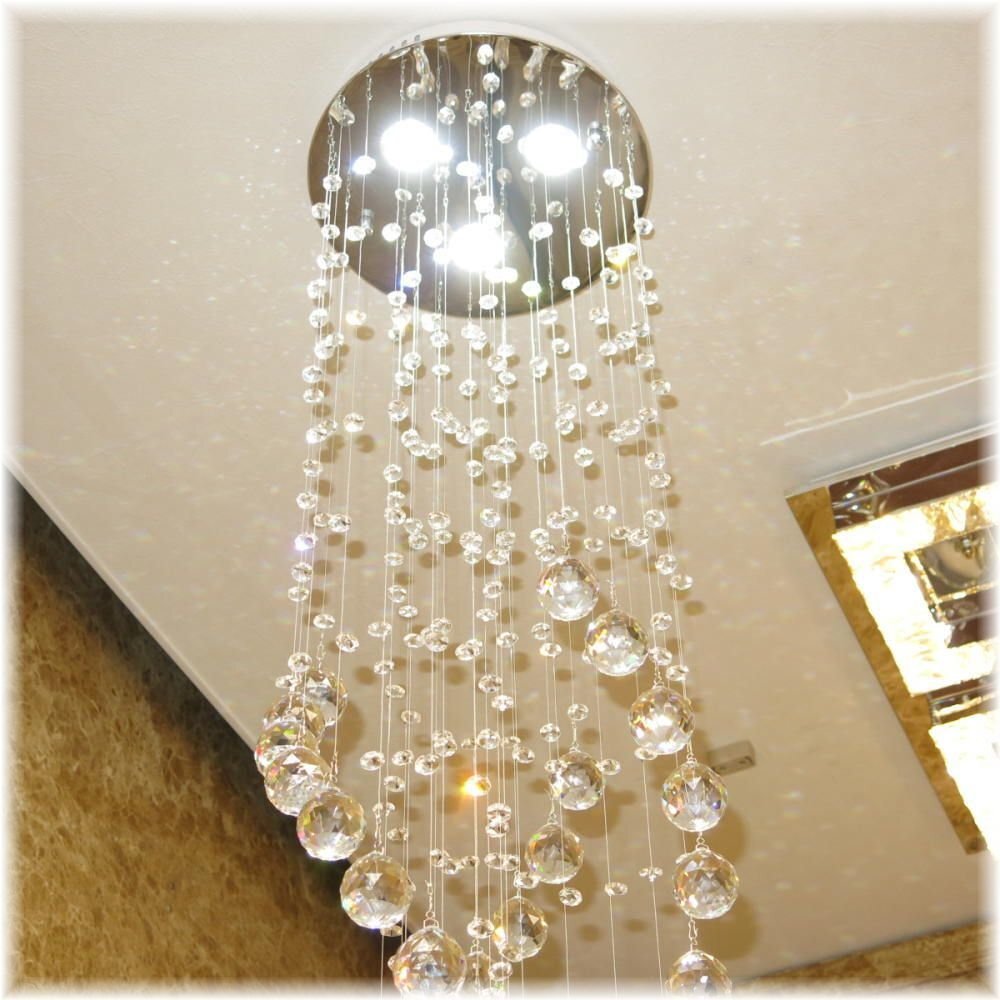 【LED付き！】新品 豪華 クリスタル LED ペンダントライト シャンデリア led シャンデリア照明 吹き抜け 階段 おしゃれ 安い 北歐 モダン