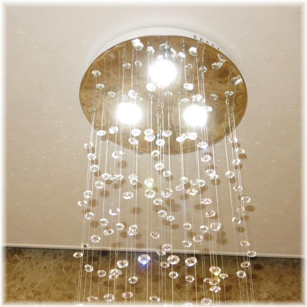 【LED付き！】新品 豪華 クリスタル LED ペンダントライト シャンデリア led シャンデリア照明 吹き抜け 階段 おしゃれ 安い 北歐 モダン