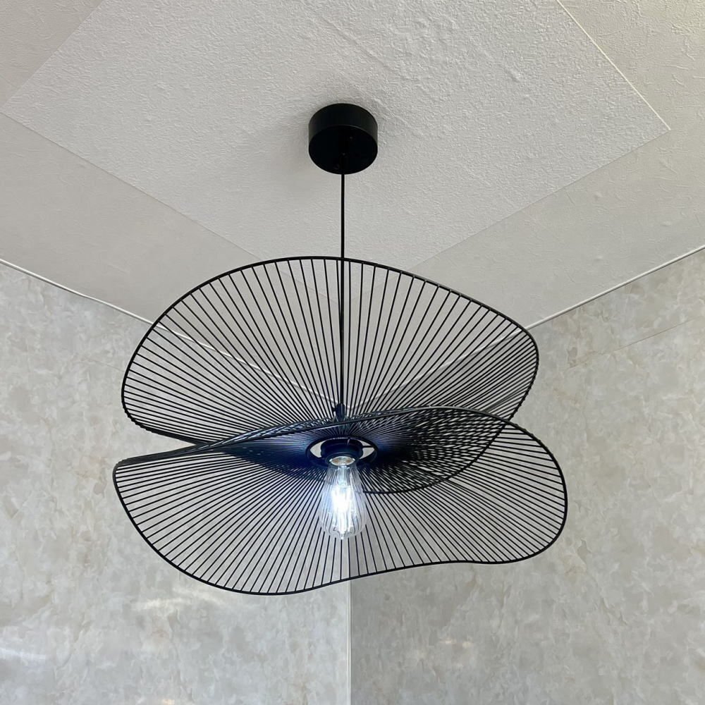 【LED付き！】引掛けシーリング対応 LED シンプル ブラック アイアン ペンダントライト ワイド58cm PSE認定 送料無料 led 安い 北歐