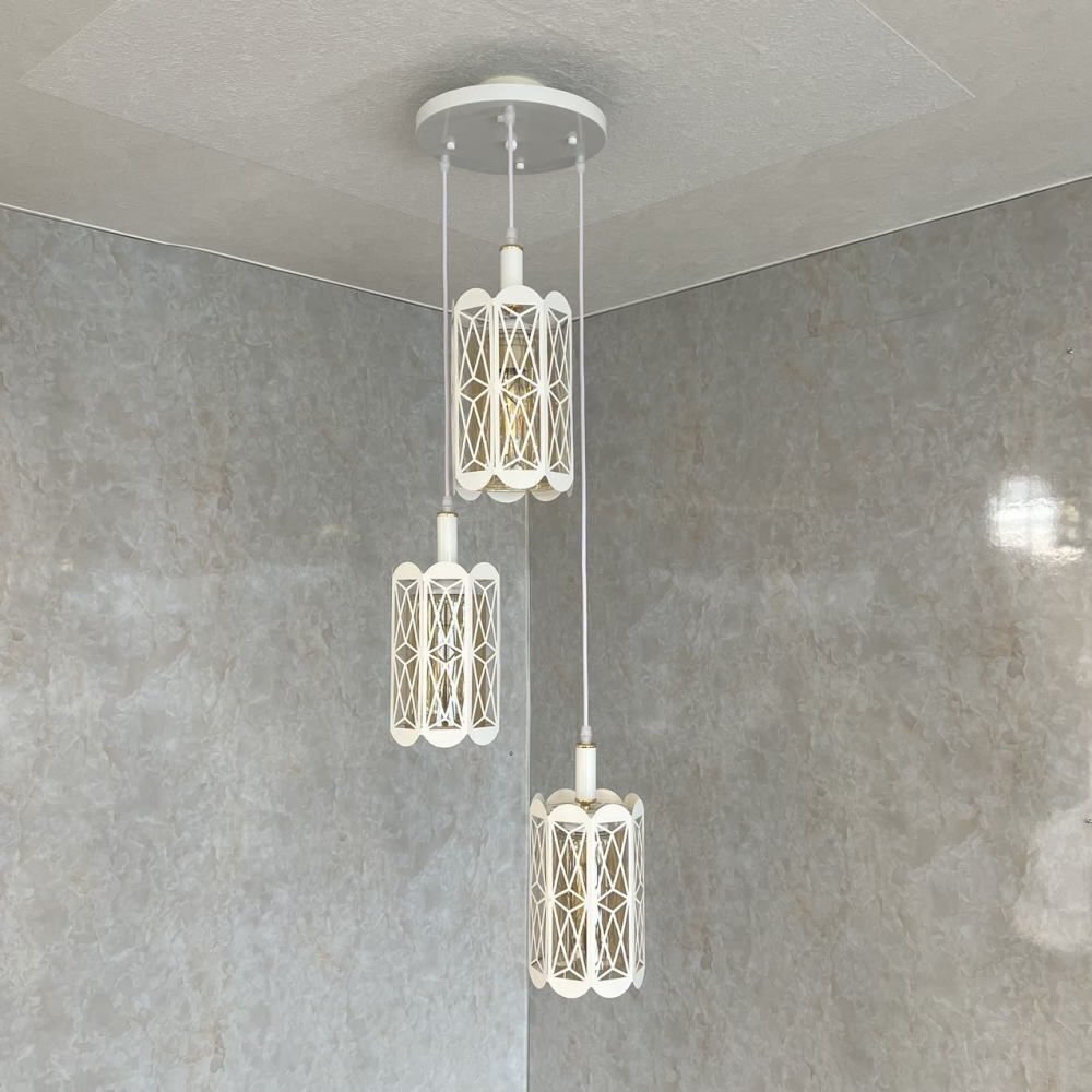 【LED付き】 新品 ホワイトアイアン ペンタクトライト 調(diào)光対応 リビング 階段 吹き抜け LED モダン 送料無(wú)料 led 安い 北歐 6畳 8畳