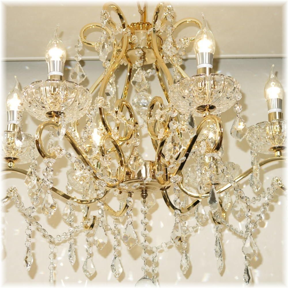 ☆LED電球サービスキャンペーン開催中！☆【送料無料！】★超激安即決！★新品 キャンドル6燈クリスタルシャンデリア