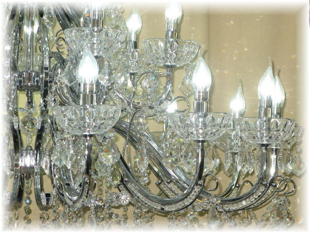 ☆LED電球サービスキャンペーン開催中！☆【送料無料！】★超激安即決！★新品 キャンドル21燈 豪華クリスタルシャンデリア ワイドタイプ