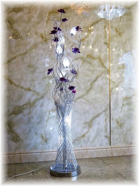 【LED付き！】新品 豪華 led アルミ制 可愛い フロアスタンド フロアライト スタンド照明 アンティーク 床置き ランプ モダン リビング