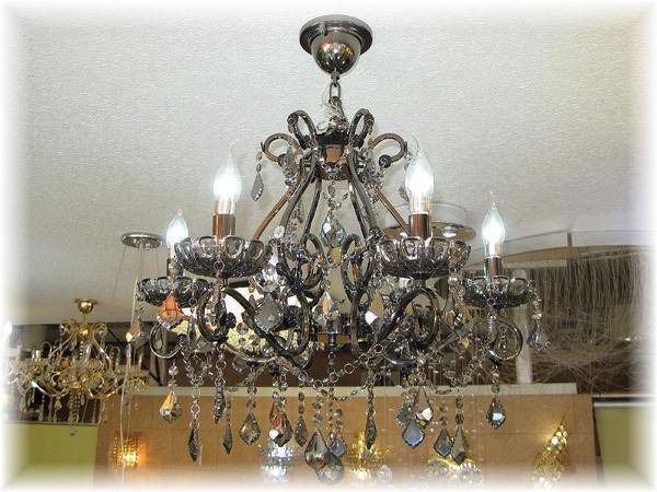 ☆LED電球サービスキャンペーン開(kāi)催中！☆【送料無(wú)料！】★超激安即決！★新品 キャンドル6燈クリスタルシャンデリア